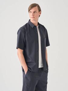 Рубашка с коротким рукавом из тропической шерсти от Super100 | FB269