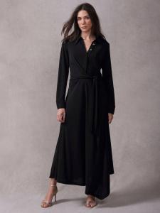 Макси-платье с завязкой спереди Mint Velvet, Black