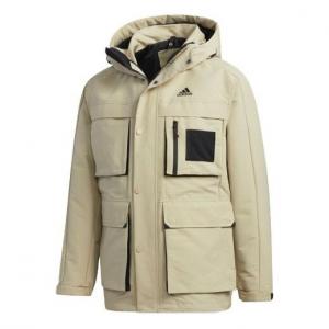 Пуховик adidas 3in1 Down Jkt Multiple Pockets Outdoor Sports Detachable hooded down Jacket Brown, коричневый