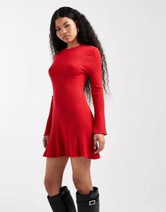 ONLY Petite мини-трикотажное платье-футляр красного цвета