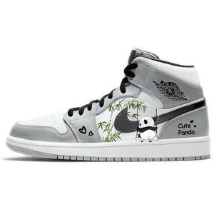 Кроссовки Air Jordan 1 Vintage Basketball Shoes Men Mid-top White/gray, серый