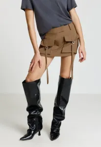 Мини-Юбка с карманами Calliope, Fango Scuro