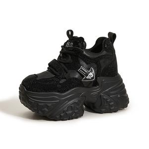 Milan love song Женские черные устойчивые к износу утепленные низкие кроссовки на платформе, цвет Black