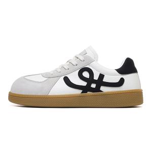 SUPEREDGE Мужские противоскользящие и износостойкие низкие скейтерские кроссовки бело-черные, цвет White Black