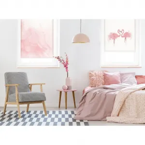 ЖАЛЮЗИ с боковым механизмом Easyfix Rollo Digiprint, непрозрачные, защита от посторонних взглядов без сверления, свободно подвешенные с рисунком вербных котиков Gardinia, белый/розовый/белый