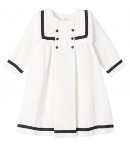 Платье Lucinda из букле-твида La Coqueta, слоновая кость