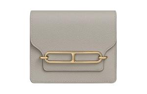 Рюкзак-кошелёк Roulis Evercolor Calfskin Pig Nose на пояс Кардхолдер Монетница Женский 8L Beton Glacier White HERMES