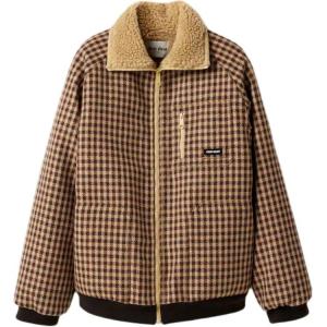 Куртка с логотипом на молнии MIU MIU, коричневый