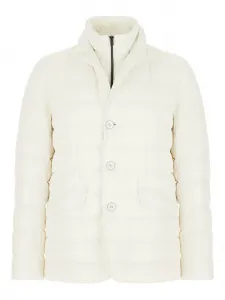Стеганая куртка с застежкой на пуговицы Herno, белый