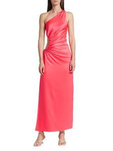 Платье Della на одно плечо с вырезом Line & Dot, цвет Coral