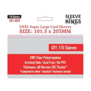 Супер большие конверты для карточек XXXL 101,5x203 мм (110), Card Sleeves (Sleeve Kings)