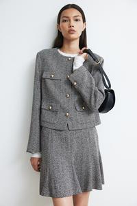 Блейзер из структурированной ткани. H&M, серый