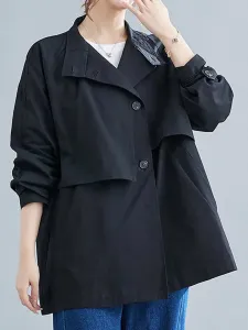 Женский тренч в стиле накидки Doux Belle, цвет Black