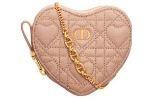 DIOR Сумка Caro Cow через плечо, женская, розовая