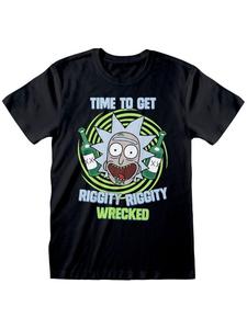 Футболка Riggity Wrecked T-Shirt черного цвета Rick and Morty