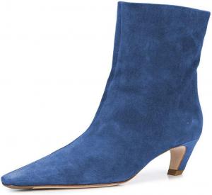 Женские ботильоны FSJ с квадратным носком, удобные, невысокий каблук типа «кикушка», на липучке, зимние, из искусственной замши, повседневные и нарядные, размеры 4-16 US, Blue