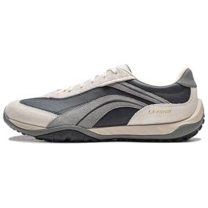 LiNing Heartflow Износостойкие, сбалансированные, легкие, низкие, повседневные кроссовки унисекс, серо-бежевый