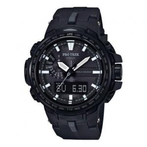 Часы CASIO Waterproof Sports Shockproof Solar Powered Mens Black Analog, черный