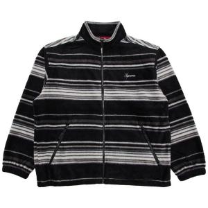 Куртка Supreme Stripe Zip Up Fleece Jacket, Black