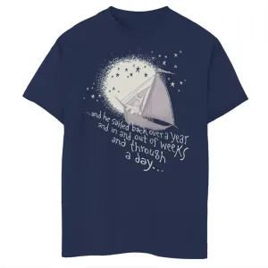 Футболка с принтом "Где обитают дикие твари" для мальчиков 8-20 лет Licensed Character, синий