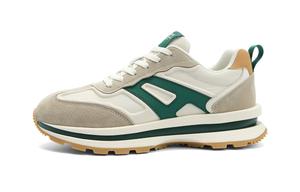 HLA Повседневные низкие мужские туфли бежево-зеленого/бежево-синего цвета