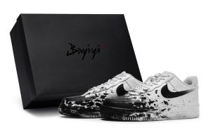 Кроссовки Nike Air Force 1 Skateboarding Shoes Men Low-top Black, белый/черный