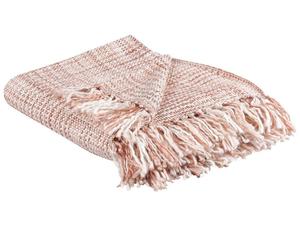 Мягкое одеяло Beliani DEURALI, коричневый - белый - текстиль - 125 x 1 x 150 см