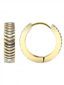 Adeliás Женские серьги - серьги-кольца на шарнирах из нержавеющей стали с золотым покрытием