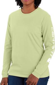 Carhartt женская футболка с логотипом на рукаве, свободный крой, тяжелый хлопок, длинный рукав, Early Spring