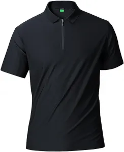 Футболка для тренировок мужская с коротким рукавом, Quarter Zip Pullover, Breathable