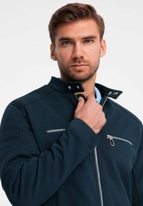 Куртка из искусственной кожи Ombre, темно-синий