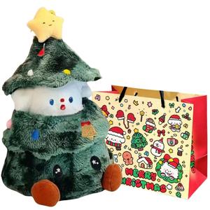 Плюшевая кукла собака прячется в рождественской елке, рождественская кукла, высота 30см Fat Fat Dragon