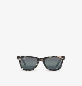 Солнцезащитные очки Wayfarer Rb2140 из ацетата в черепаховой оправе Ray-Ban, серый