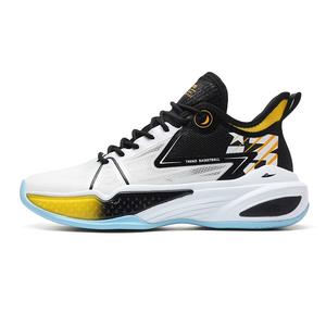 Баскетбольные кроссовки Shock Absorbers Rebound Low Top для детей и подростков Kuding, белый/золотой/черный