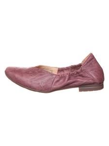 Think! Кожаные балетки фиолетового цвета