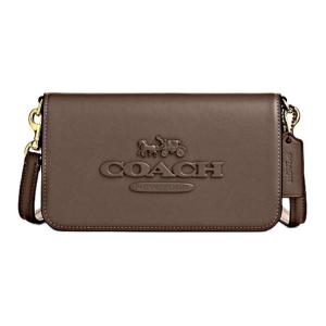 COACH Женская маленькая сумка через плечо из телячьей кожи бежевого цвета