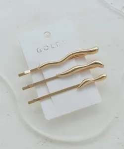 Набор металлических заколок для волос Nuance Shape Goldy, цвет Gold