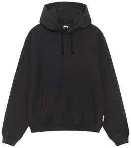 Толстовка Stussy Fleece Raglan Hoodie, черный