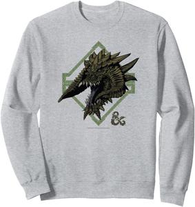 Толстовка с логотипом Зеленого Дракона из игры Dungeons & Dragons: Honor Among Thieves, серая