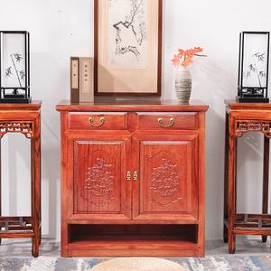 Mikemijia Комод 78х40х100 см для гостиной и прихожей из массива дерева в китайском стиле, 2 двери и 2 ящика