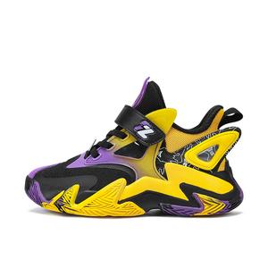 Низкие детские баскетбольные кроссовки Kids' BIG WASP, черно-фиолетовые