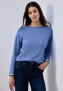 Топ mit с длинными рукавами и лентой Street One, Blau