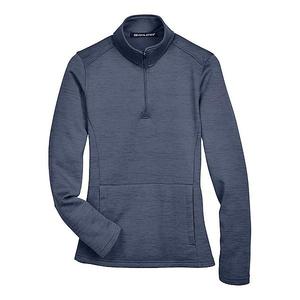 Женский флисовый свитер Newbury Melange с четвертью молнии Devon & Jones, Navy Heather