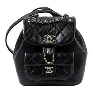 Кожаная сумка-рюкзак Chanel для женщин черный цвет