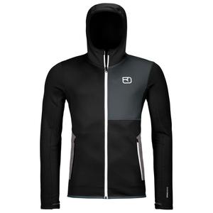 Флисовая толстовка с капюшоном - куртка из мериносовой шерсти Ortovox, черный