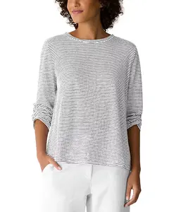 Футболка с круглым вырезом и длинными рукавами Eileen Fisher, белый