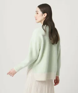 Вязаный свитер с круглым вырезом из двухцветного кашемира Fox United Arrows, цвет Other 6