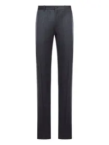 Шерстяные брюки строгого кроя Incotex, серый