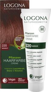 Logona, Крем-краска для волос растительного происхождения, 220 г. Красное вино, 150 мл