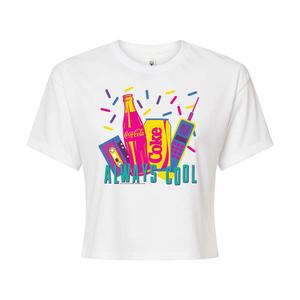 Укороченная футболка Coca-Cola Coke Always Cool для юниоров Licensed Character, белый